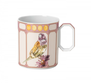 Rosenthal x Swarovski Idyllia Mug / Finch Pink - 13 oz.