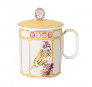 Rosenthal x Swarovski Idyllia Mug w/ Lid / Finch Yellow - 13 oz.
