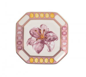 Rosenthal x Swarovski Idyllia Dish / Pink Lily - 4.5"
