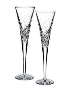 Waterford Wishes Happy Celebrations Toasting Flutes - Pair