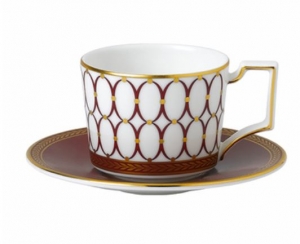 Wedgwood Renaissance Red Espresso Cup & Saucer - 3 oz.