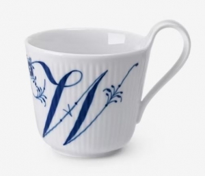 Royal Copenhagen Alphabet Mug - W