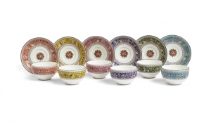 Florentine Tea Bowl & Saucer, Set of 6