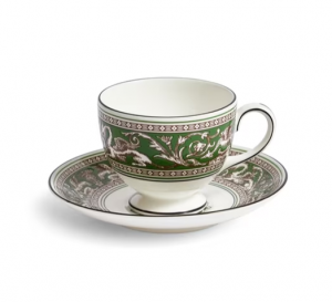 Wedgwood Florentine Verde Teacup + Saucer