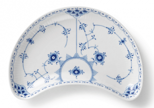 Royal Copenhagen Blue Fluted Half Lace Half Moon Dish - 8.7"