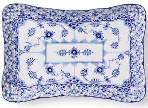 Royal Copenhagen Blue Fluted Full Lace Dish - 9.25"