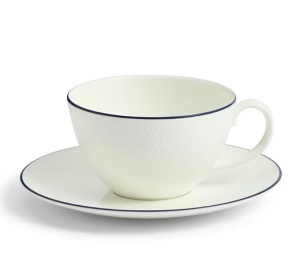 Wedgwood Gio Blue Teacup + Saucer - 8.7oz.