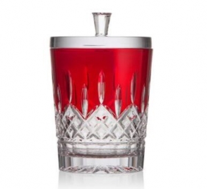 Waterford Crystal Lismore Red Biscuit Barrel