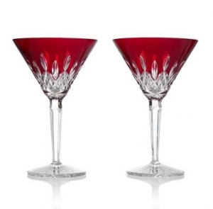 Waterford Crystal Lismore Red Martini - Set of 2