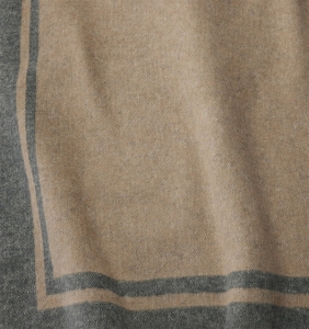 Sferra Viletta Grey/Beige Throw