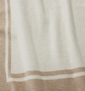 Sferra Viletta Oat/Beige Throw