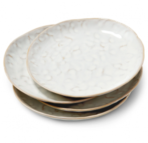 Simon Pearce Burlington Cloud Appetizer Plate - Set 4