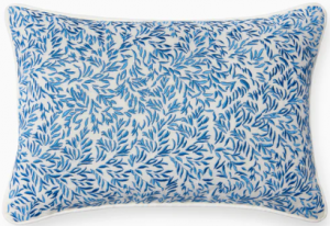 Sferra Pondicherry Blue/Oyster Decorative Pillow 12" X 18"