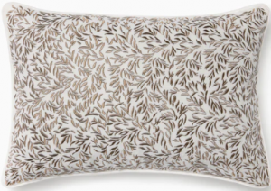 Sferra Pondicherry Taupe/Oyster Decorative Pillow 12" X 18"