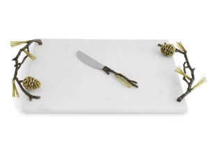 Michael Aram Pine Cone Cheeseboard w/ Knife