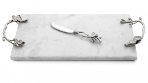 Michael Aram White Orchid Cheese Board w/ Knife