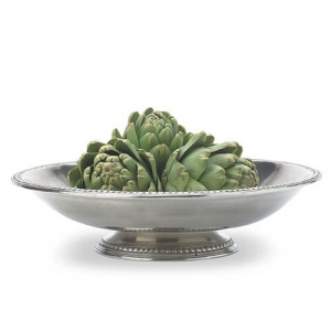 Match Pewter Beaded Rim Footed Bowl