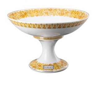 Versace Medusa Rhapsody Footed Bowl - 13 3/4 "