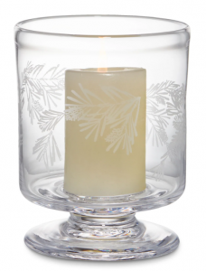 Simon Pearce Engraved Forest Nantucket Hurricane in Gift Box - S