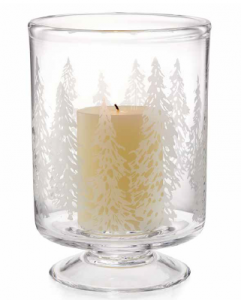 Simon Pearce Engraved Forest Nantucket Hurricane in Gift Box - L