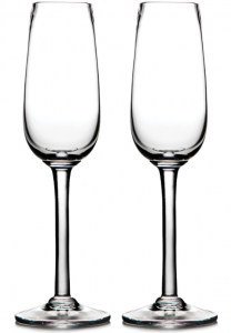 Simon Pearce Woodstock Flute - Set of 2
