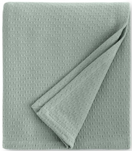Sferra Corino King Blanket - Seagreen