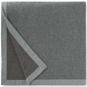 Sferra Nerino Queen Blanket - Grey/Walnut
