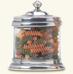 Match Pewter Glass Cannister- Small