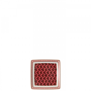 Versace La Greca Signature Red Canape Dish - 4.75"