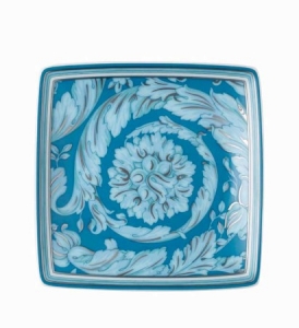Versace Barocco Teal Mini Canape Square - 3.5"