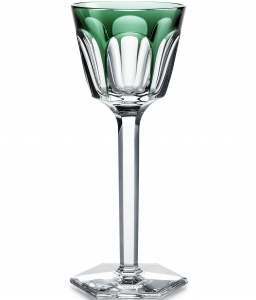 Baccarat Harcourt Rhine Wine Glass - Dark Green