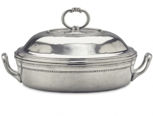 Match Pewter Toscana Pyrex Casserole Dish w/Lid + Pyrex Liner