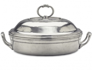 Match Pewter Toscana Round Pyrex Casserole Dish w/Lid