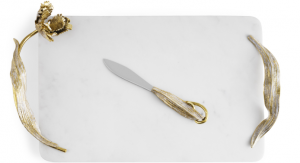 Michael Aram Tulip Cheeseboard w /Knife