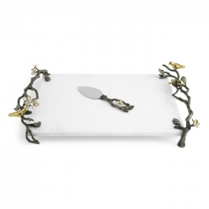 Michael Aram Lovebirds Cheeseboard w/Knife