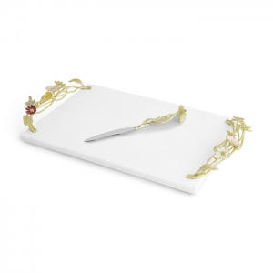 Michael Aram Wildflowers Chesseboard w /Knife