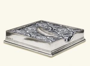 Match Pewter Luncheon Napkin Box w/Feather Weight