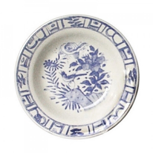 Gien Oiseau Bleu Rim Soup - 9"