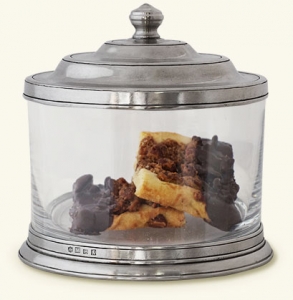 Match Pewter Glass Cookie Jar