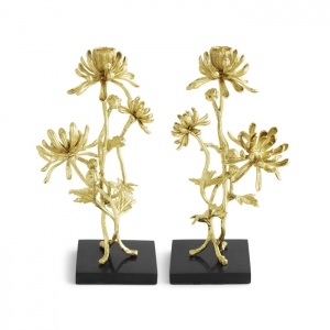 Michael Aram Dahlia Tall Candleholders - Set 2