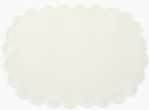 Matouk Savannah Gardens Placemat Bone - 13 x 19 Oval- Set of 4