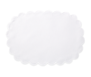 Matouk Savannah Gardens White Matouk Savannah Gardens Placemat White - 13 x 19 Oval- Set of 4