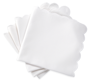 Matouk Savannah Gardens White Matouk Savannah Gardens Napkin White - 22" Square - Set of 4