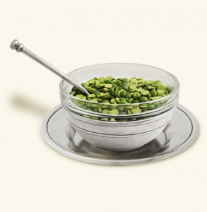Match Pewter Condiment Uno w/Spoon + Saucer