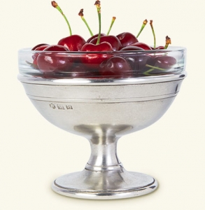 Match Pewter Dessert Dish w/ Glass