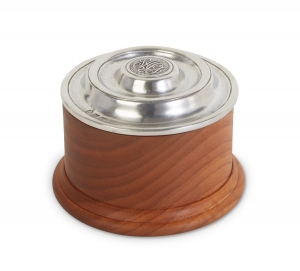 Match Pewter Wood Salt Cellar