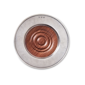Match Pewter Convivio Wine Coaster w/Wood Insert