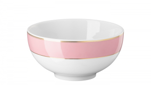 Rosenthal x Swarovski Signum Rose Pink Rice Bowl - 4.75"