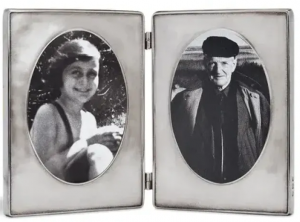 MATCH Pewter Piemonte Velluto Double Oval Frame - Small