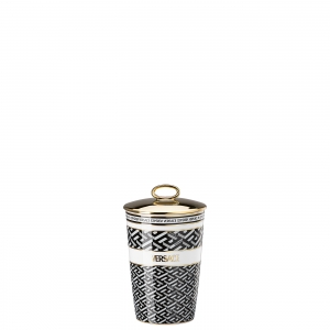 Versace La Greca Signature Black Scented Votive w/ Lid